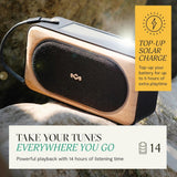House of Marley Roots Solar Bluetooth Speaker - Black / Light Bamboo