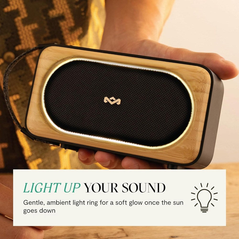 House of Marley Roots Solar Bluetooth Speaker - Black / Light Bamboo