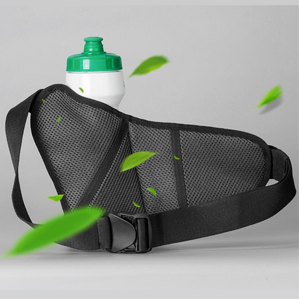 Running Belt with Drinking Bottle Holder - Black