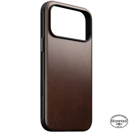 iPhone 18 Pro / 17 Pro Nomad Modern Horween Leather Case - MagSafe Compatible - Rustic Brown