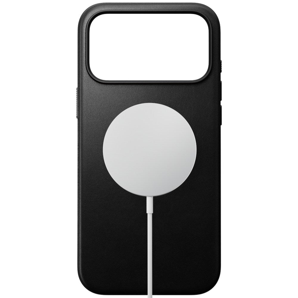iPhone 18 Pro Max Nomad Modern Leather Case - MagSafe Compatible - Black
