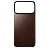 iPhone 18 Pro Nomad Magnetic Horween Leather Back Case - MagSafe Compatible - Rustic Brown