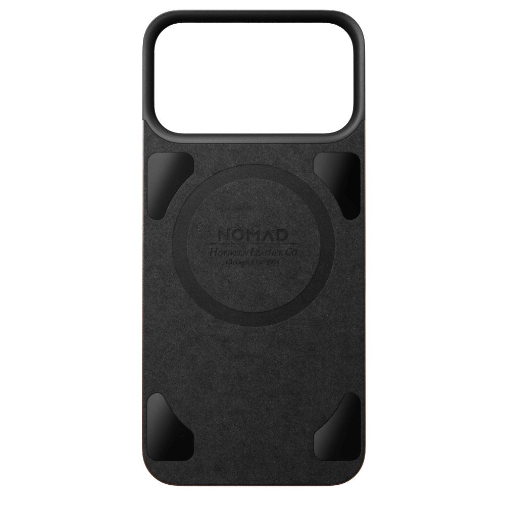 iPhone 18 Pro Nomad Magnetic Horween Leather Back Case - MagSafe Compatible - Rustic Brown