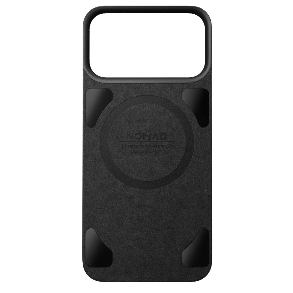 iPhone 18 Pro Max Nomad Magnetic Horween Leather Back Case - MagSafe Compatible - Black