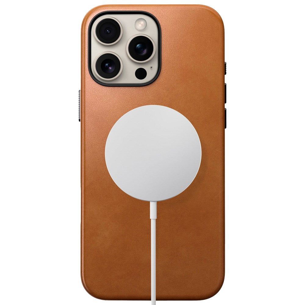 iPhone 16 Nomad Pro Max Traditional Leather Case - MagSafe Compatible - Tan