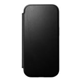 iPhone 16 Pro Nomad Modern Leather Folio Case - MagSafe Compatible - Black