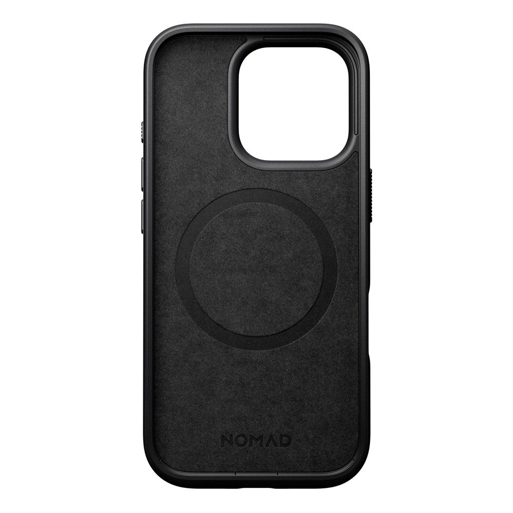 iPhone 16 Pro Nomad Modern Leather Case - MagSafe Compatible - Black