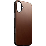 iPhone 16 Plus Nomad Modern Leather Case - MagSafe Compatible - Brown