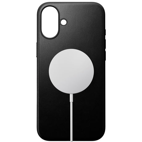 iPhone 16 Plus Nomad Modern Leather Case - MagSafe Compatible - Black