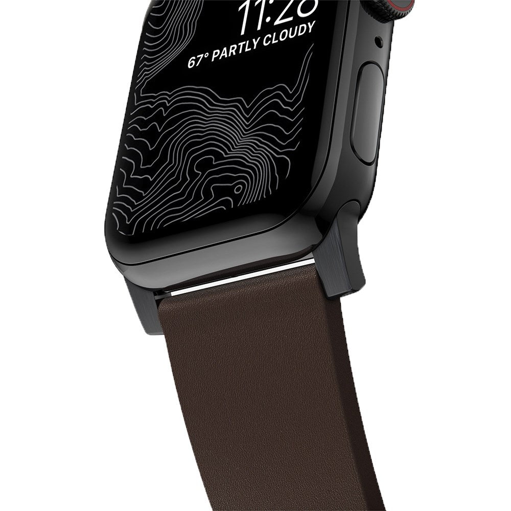 Nomad Apple Watch (42/44/SE/45/46/49mm) Active Band Pro Strap - Classic Brown / Black Hardware