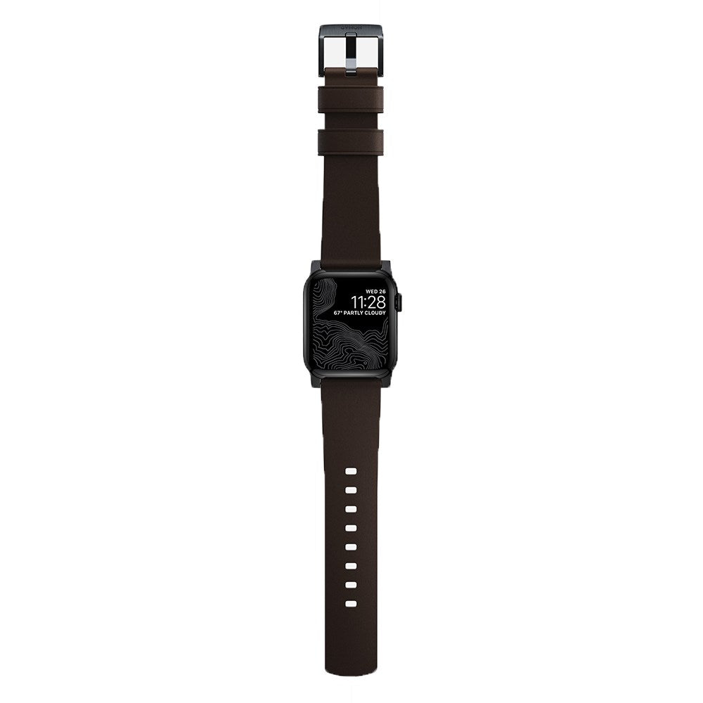 Nomad Apple Watch (42/44/SE/45/46/49mm) Active Band Pro Strap - Classic Brown / Black Hardware