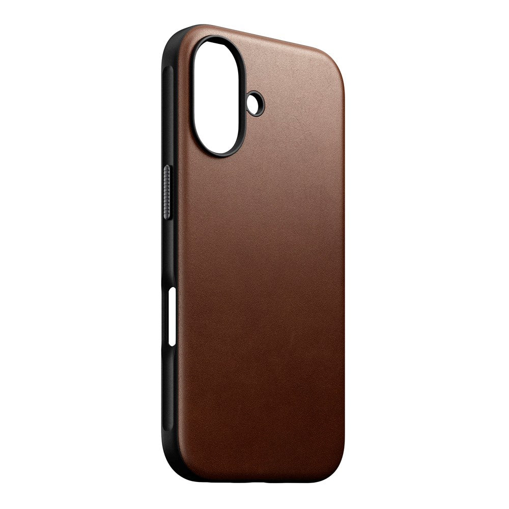 iPhone 16 Nomad Modern Leather Case - MagSafe Compatible - Brown