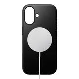 iPhone 16 Nomad Modern Leather Case - MagSafe Compatible - Black