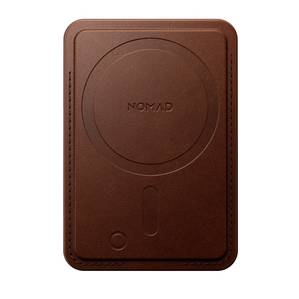 Nomad Ecco Leather Mag Wallet with Apple Find My - MagSafe Compatible - Brown