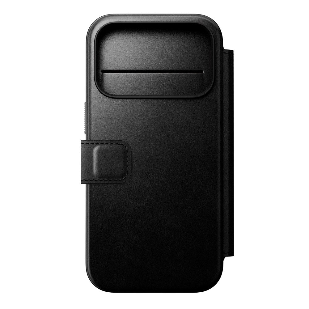 Nomad iPhone 17 Pro Modern Horween Leather Folio Case - MagSafe Compatible - Black