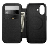 Nomad iPhone 17 Modern Leather Folio Case - MagSafe Compatible - Black