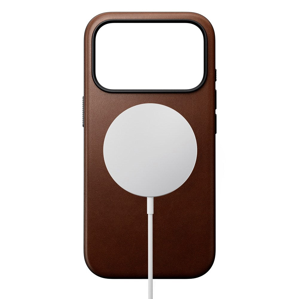 Nomad iPhone 17 Pro Modern Leather Case - MagSafe Compatible - Brown