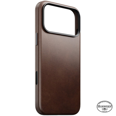iPhone 18 Pro / 17 Pro Nomad Traditional Horween Leather Case - MagSafe Compatible - Rustic Brown
