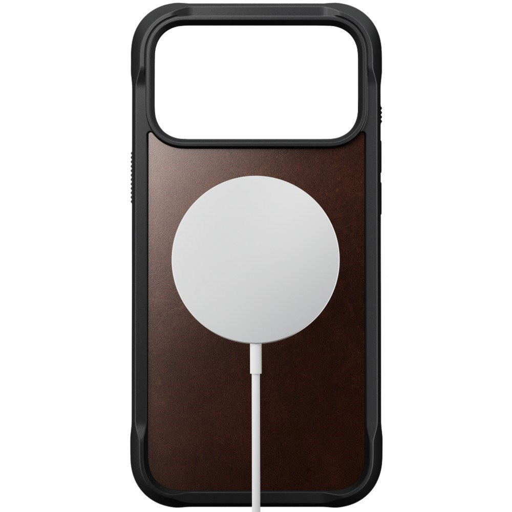 iPhone 18 Pro Max Nomad Rugged Horween Leather Case - MagSafe Compatible - Rustic Brown