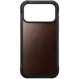 iPhone 18 Pro Nomad Rugged Horween Leather Case - MagSafe Compatible - Rustic Brown