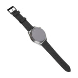 Fixed Universal Smartwatch Genuine Leather Strap (22mm) - Black