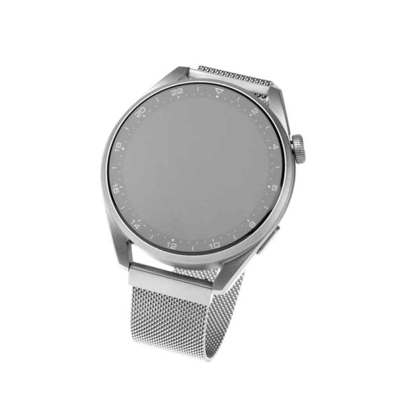 Fixed Universal Smartwatch Mesh Metal Strap (20mm) - Silver
