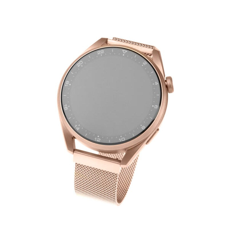 Fixed Universal Smartwatch Mesh Metal Strap (22mm) - Rose Gold