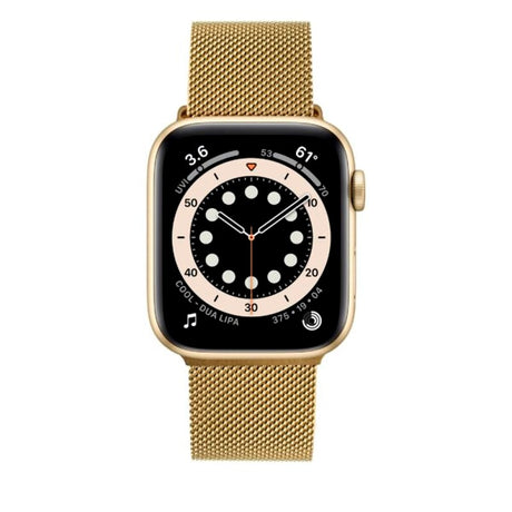Apple Watch (38 / 40 / SE / 41 / 42mm) Fixed Mesh Metal Strap - Gold