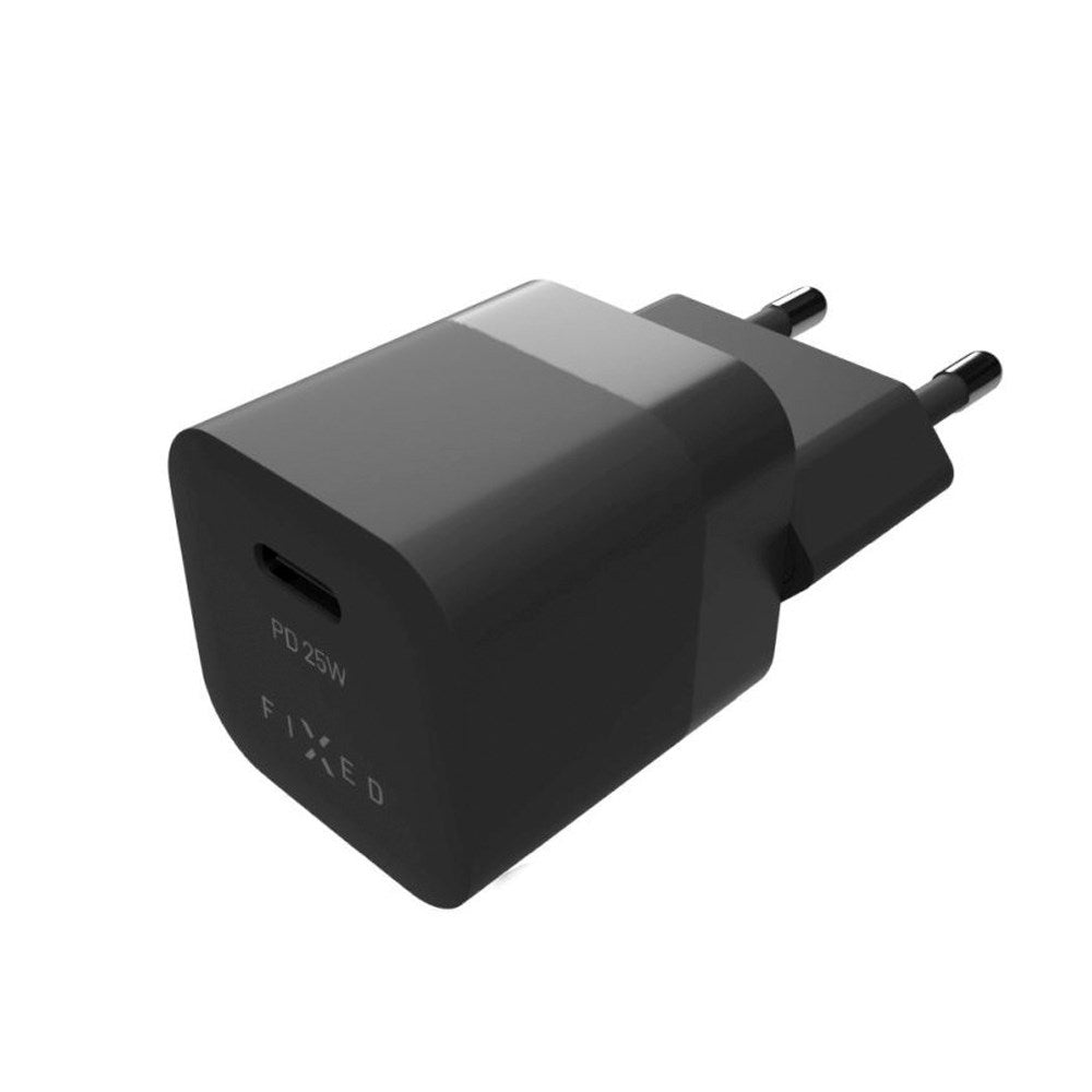 Fixed 25W PD USB-C Fast Wall Charger - Black