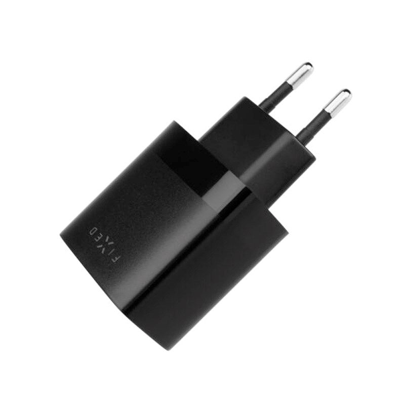 Fixed Wall Charger with 2x USB-A / 1x USB-C Cable 17W - 1m - Black