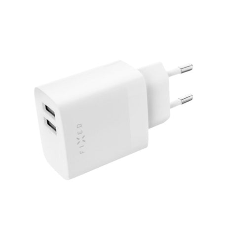 Fixed Wall Charger with 2x USB-A / 1x USB-C Cable 17W - 1m - White