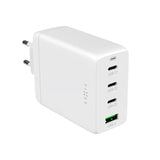 Fixed GaN 100W Wall Charger with 3x USB-C / 1x USB-A - White