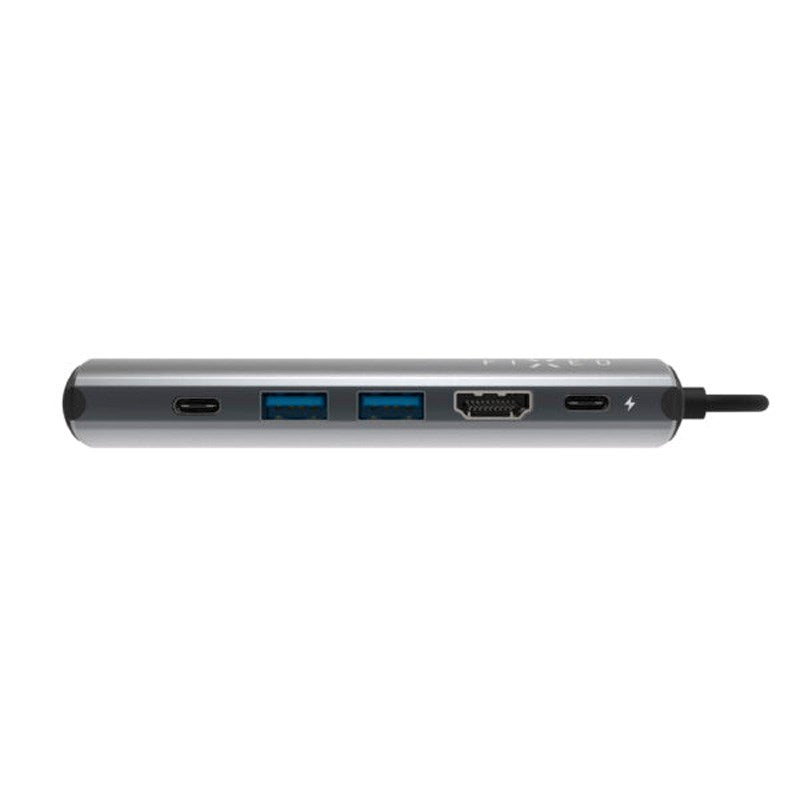Fixed 100W HubPro 6-in-1 USB-C Multiport Adapter - Grey
