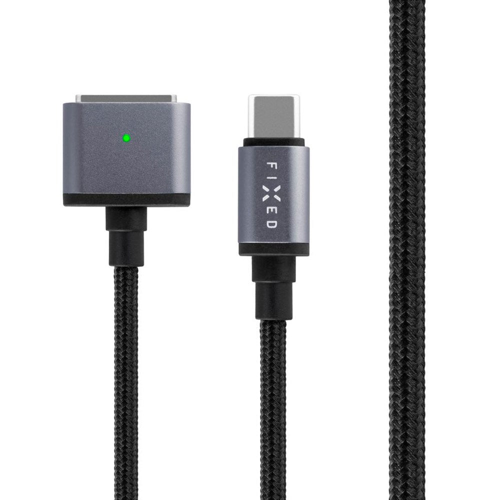 Fixed Braided USB-C to MagSafe 3 Cable 140W - 2m - Grey