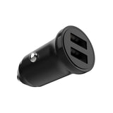 Fixed Mini Car Charger 2x USB-A / 1x Lightning Cable 15W - 1m - Black