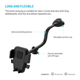 Fixed Iconiq Flex XL (Max. Mobile Width: 5.3 - 8.3 cm) Dashboard / Windshield Phone Holder - Black