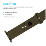 Apple Watch (38 / 40 / SE / 41 / 42mm) Fixed Sporty Silicone Strap Set - Green