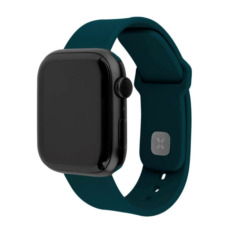 Apple Watch (38 / 40 / SE / 41 / 42mm) Fixed Sporty Silicone Strap Set - Dark Green