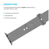 Apple Watch (38 / 40 / SE / 41 / 42mm) Fixed Sporty Silicone Strap Set - Light Grey