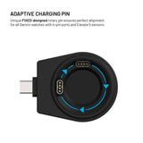 Fixed 3-in-1 Wireless Charger for Garmin Smartwatch - Black