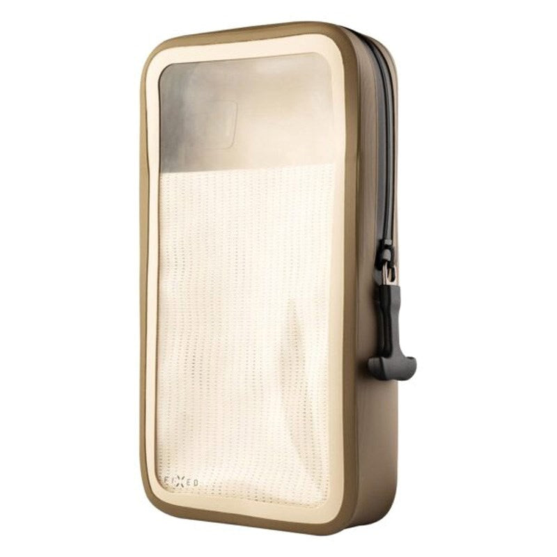 Fixed Waterproof Case for Mobile (Max. Dimensions: 95 x 186 mm) - Beige / Transparent