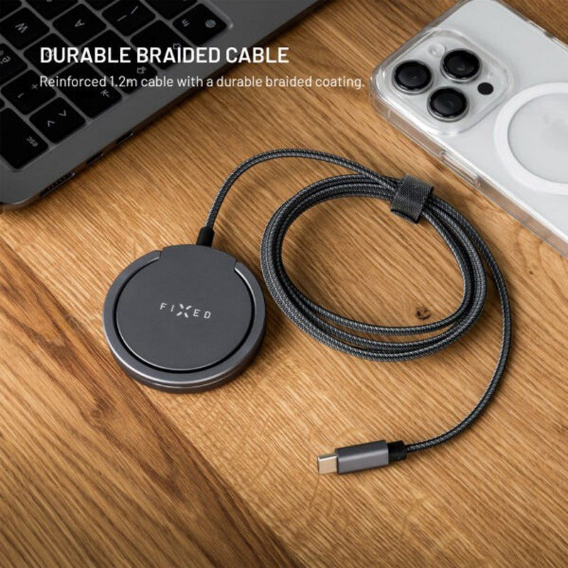 Fixed MagPad 15W Wireless Charger - MagSafe / Qi2 Compatible - Grey