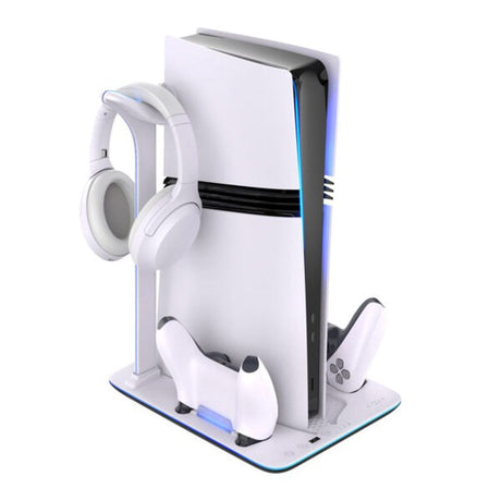 Fixed Multifunctional Playstation 5 Pro / Slim Charging Station - White