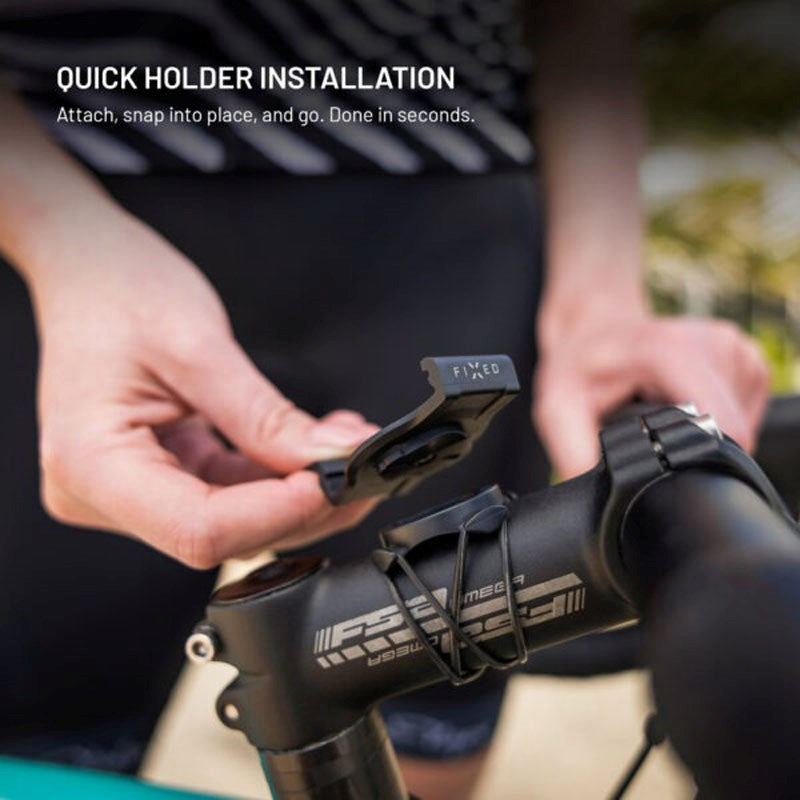 Fixed Mounting Kit for Garmin Smartwatch (22mm) / Garmin Edge Bike Computer for Bicycle - Black