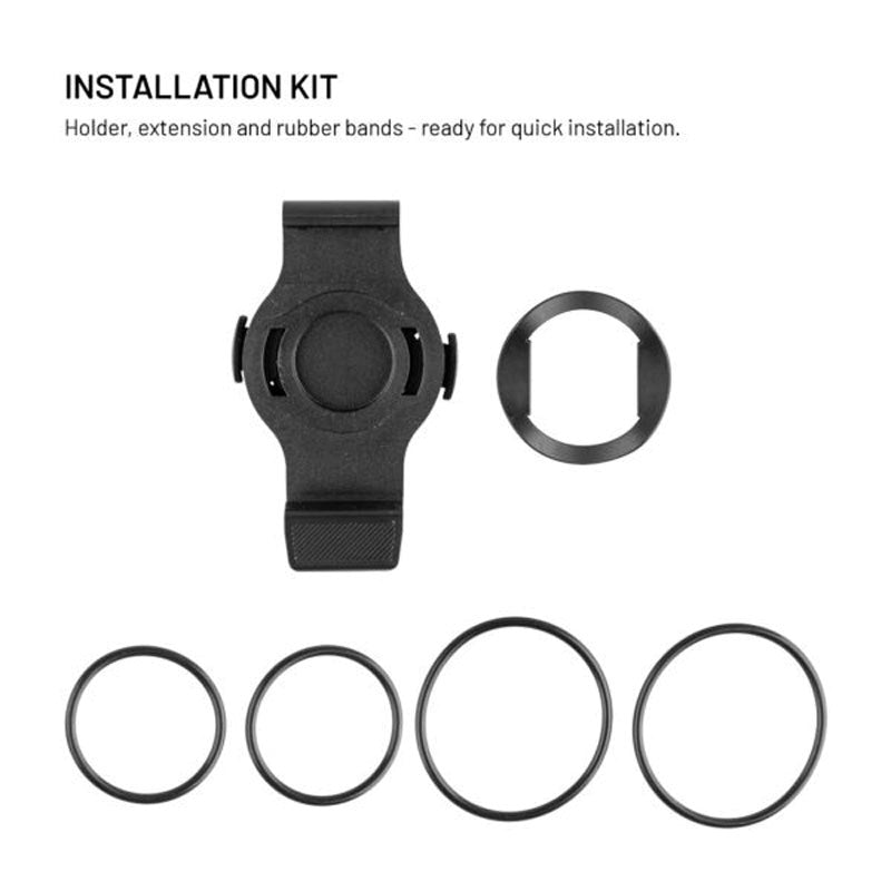 Fixed Mounting Kit for Garmin Smartwatch (22mm) / Garmin Edge Bike Computer for Bicycle - Black