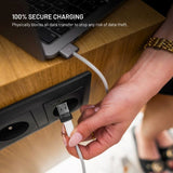 Fixed 240W Data Blocker 2-in-1 USB-A & USB-C - Black