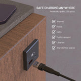 Fixed 240W Data Blocker 2-in-1 USB-A & USB-C - Black