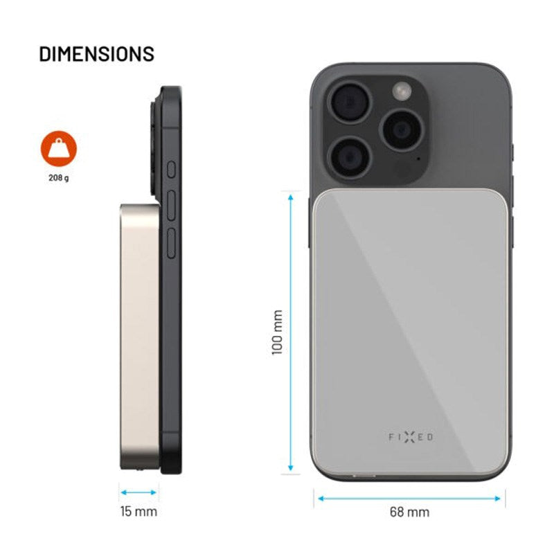 Fixed MagZen Qi2 Wireless Powerbank 10,000 mAh - Grey