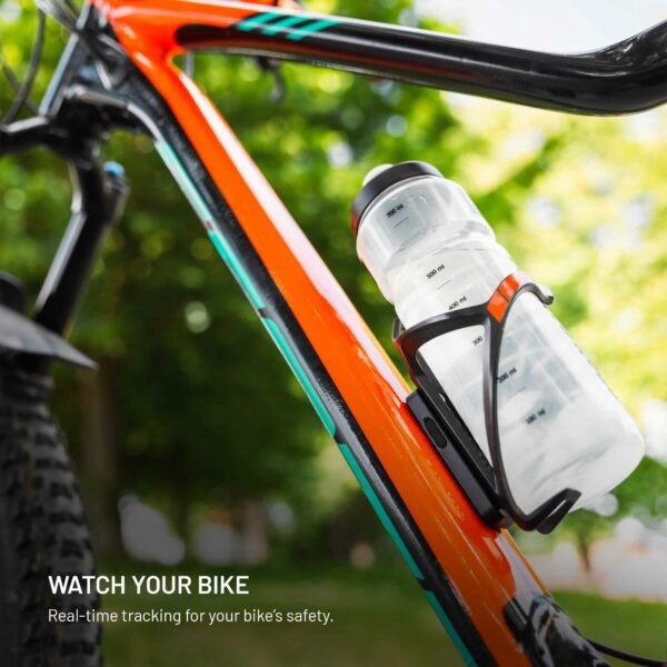 Fixed GPS & Bluetooth Tracker for Bike Mount - Apple Find My Compatible - Black