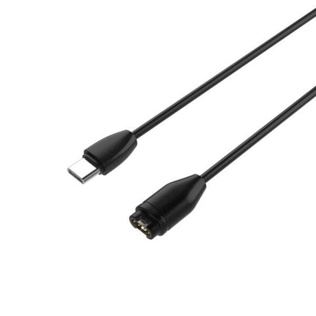 Fixed USB-C Charging Cable for Garmin Smartwatch - 2m - Black